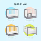 Carter's by daVinci Colby 4-in-1 Convertible Mini Crib with Trundle