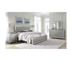 Commode horizontale en métal HomeStock de 48,26 cm de haut avec 6 tiroirs, finition argentée