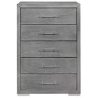 HomeStock 19.69 in.H MDF Vertical Dressers with 14 - Drawers in Silver Finish