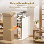 3 Tier Slim Bathroom Storage Cabinet, Space Saving Vertical Toilet Paper Cabinet, Freestanding Bathroom Organizer, Storage Cabinet for Small Spaces
