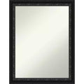 Amanti Art Downton Black Non-Beveled Wood Framed Bathroom Vanity Wall Mirror