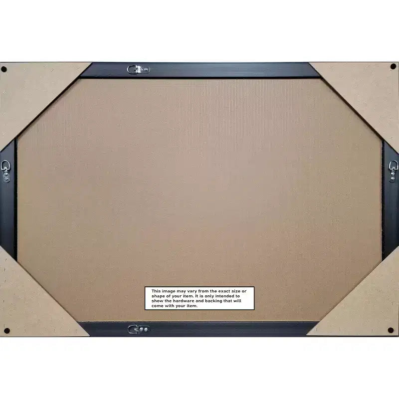 Amanti Art Downton Black Non-Beveled Wood Framed Bathroom Vanity Wall Mirror