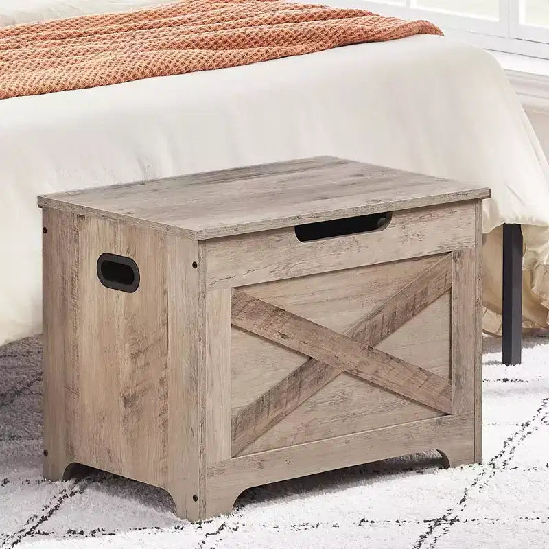 Storage Bench with Lift Top, Wooden Storage Chest for Entryway and Bedroom