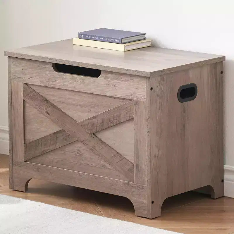 Storage Bench with Lift Top, Wooden Storage Chest for Entryway and Bedroom