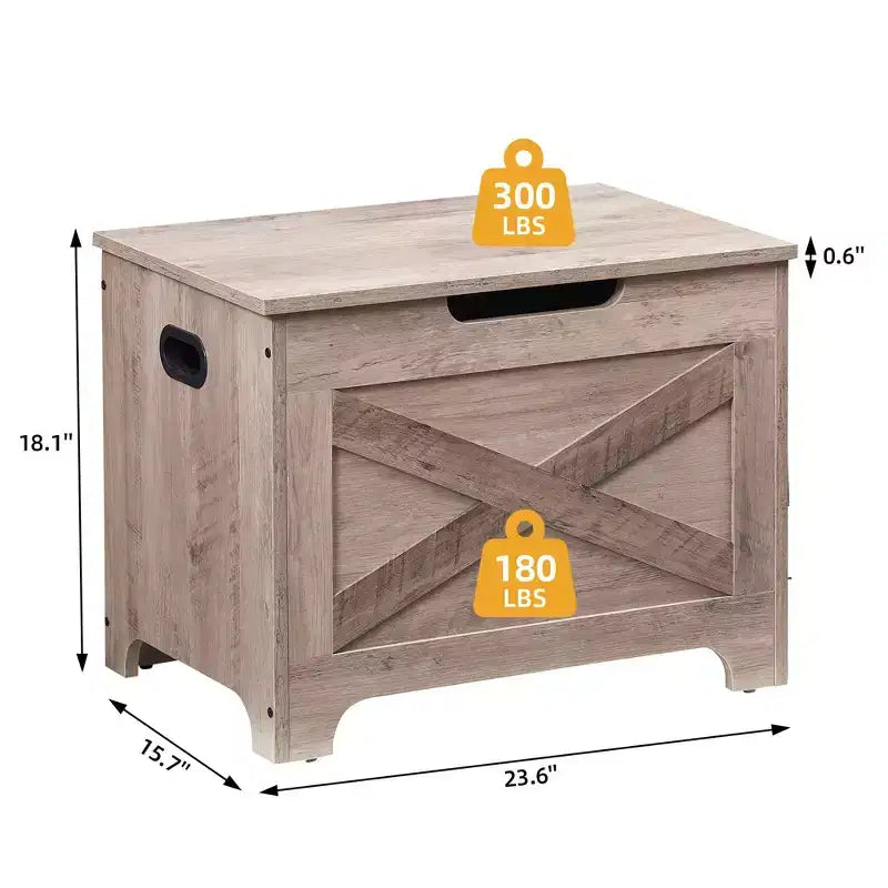 Storage Bench with Lift Top, Wooden Storage Chest for Entryway and Bedroom