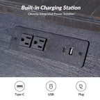 Esther 26 Tall End Table with Built-in Charging Outlets Set of 2|ARTFUL LIVING DESIGNS