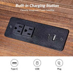 Esther 26 Tall End Table with Built-in Charging Outlets Set of 2|ARTFUL LIVING DESIGNS