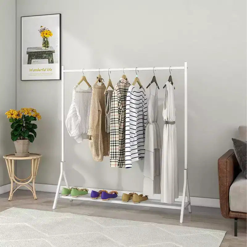 Heavy Duty Freestanding Garment Rack with 8 Adjustable Wire Shelves & 5 Clothes Rails, Portable Adjustable Closet Organizer Wardrobe Clothes Rack