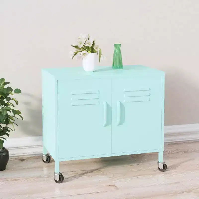 Meuble de rangement robuste CLIHOME, classeur autoportant avec roulettes pour le bureau à domicile, style industriel