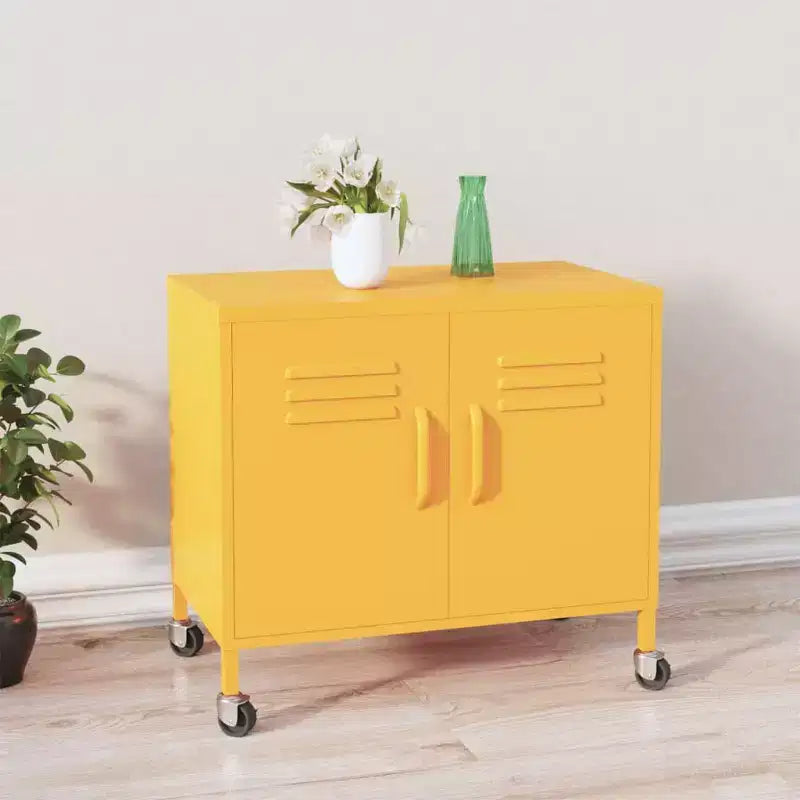 Meuble de rangement robuste CLIHOME, classeur autoportant avec roulettes pour le bureau à domicile, style industriel
