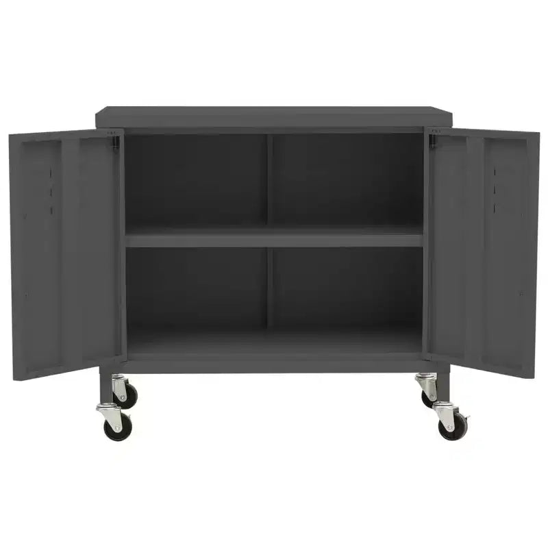 Meuble de rangement robuste CLIHOME, classeur autoportant avec roulettes pour le bureau à domicile, style industriel