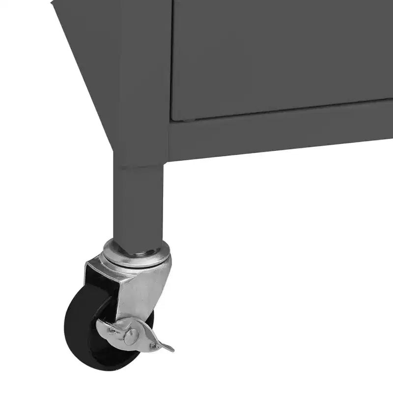 Meuble de rangement robuste CLIHOME, classeur autoportant avec roulettes pour le bureau à domicile, style industriel