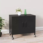Meuble de rangement robuste CLIHOME, classeur autoportant avec roulettes pour le bureau à domicile, style industriel