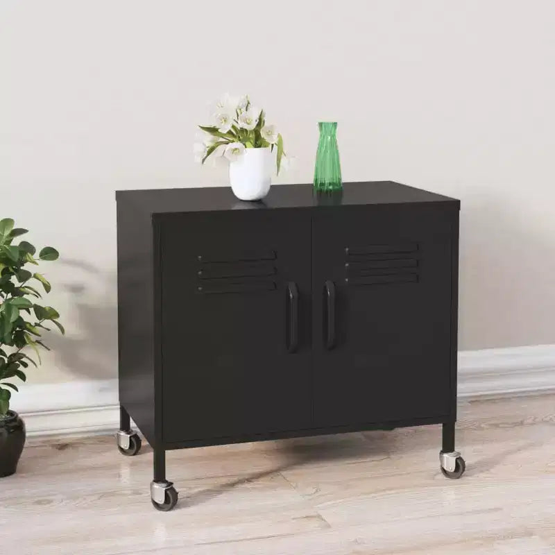 Meuble de rangement robuste CLIHOME, classeur autoportant avec roulettes pour le bureau à domicile, style industriel