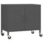 CLIHOME Heavy Duty Storage Cabinet, Freestanding File Cabinet with Wheels for Home Office, Industrial Style
