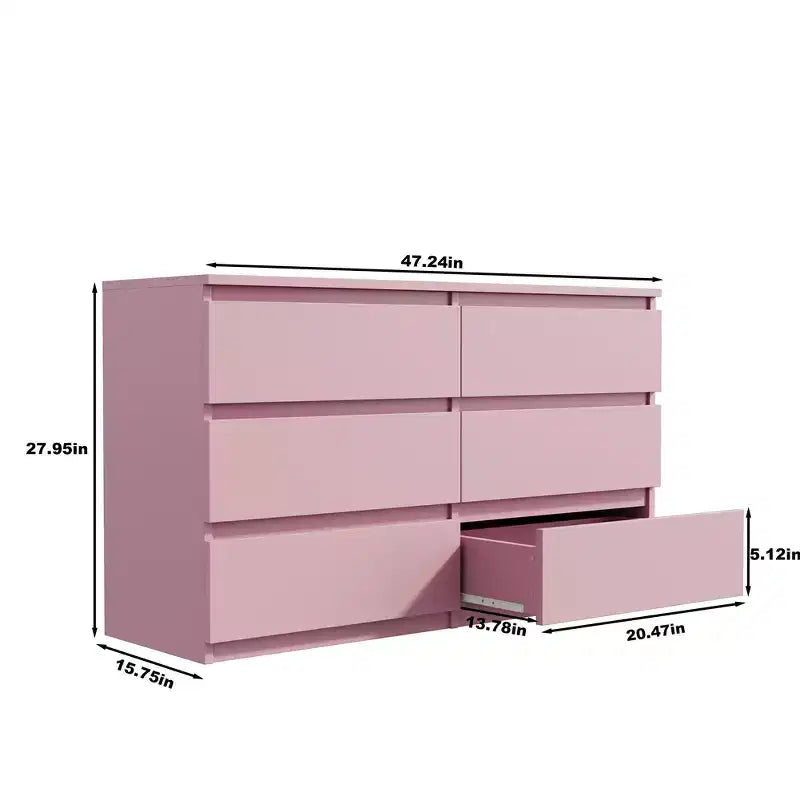 6-Drawer DresserNursery & Kids Storage, Nursery Essentials, Kids Room Storage, Durable Bedroom Dresser