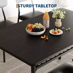 Ensemble de salle à manger compact COZONY avec chaises rembourrées, petite table de cuisine carrée et pieds en métal pour salle à manger