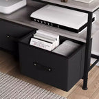 Meuble TV commode 127 cm Meuble de divertissement avec rangement Meuble TV pour chambre à coucher Petit meuble TV commode avec tiroirs et étagères, console TV et multimédia