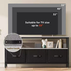 Meuble TV commode 127 cm Meuble de divertissement avec rangement Meuble TV pour chambre à coucher Petit meuble TV commode avec tiroirs et étagères, console TV et multimédia