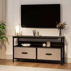 Meuble TV commode 127 cm Meuble de divertissement avec rangement Meuble TV pour chambre à coucher Petit meuble TV commode avec tiroirs et étagères, console TV et multimédia