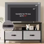 Meuble TV commode 127 cm Meuble de divertissement avec rangement Meuble TV pour chambre à coucher Petit meuble TV commode avec tiroirs et étagères, console TV et multimédia