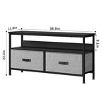 Meuble TV commode 127 cm Meuble de divertissement avec rangement Meuble TV pour chambre à coucher Petit meuble TV commode avec tiroirs et étagères, console TV et multimédia