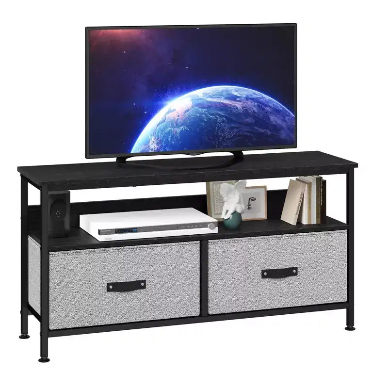 Meuble TV commode 127 cm Meuble de divertissement avec rangement Meuble TV pour chambre à coucher Petit meuble TV commode avec tiroirs et étagères, console TV et multimédia