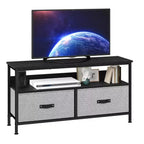 Meuble TV commode 127 cm Meuble de divertissement avec rangement Meuble TV pour chambre à coucher Petit meuble TV commode avec tiroirs et étagères, console TV et multimédia