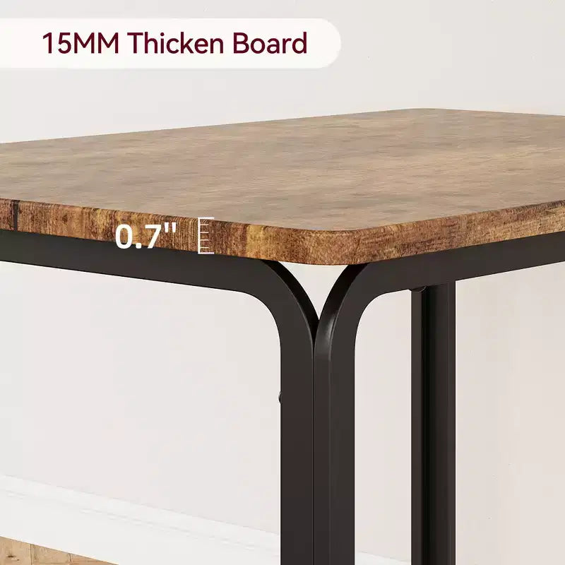 COZONY Ensemble table de salle à manger 3 pièces pour 2 avec chaises rembourrées, ensemble table et chaises de cuisine carrées pour petits espaces et coin petit-déjeuner