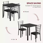COZONY Ensemble table de salle à manger 3 pièces pour 2 avec chaises rembourrées, ensemble table et chaises de cuisine carrées pour petits espaces et coin petit-déjeuner