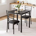 COZONY 3-Piece Dining Table Set for 2 with Upholstered Chairs, Square Kitchen Table and Chair Set for Small Spaces and Breakfast Nook