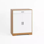 CLIHOME 4-Tier Shoe Rack Organizer, Freestanding Wooden Shoe Storage Cabinet with Adjustable Shelves