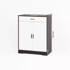 CLIHOME 4-Tier Shoe Rack Organizer, Freestanding Wooden Shoe Storage Cabinet with Adjustable Shelves