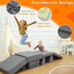 8 PCS Kids Modular Play Couch, Toddler Floor Sofa for Boys and Girls, Convertible Sofa Bed with Machine Washable Cover Multifunctional Play Couch