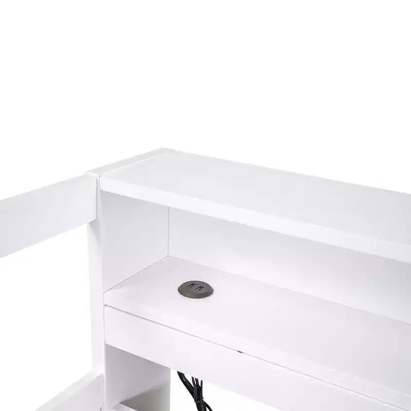 Lit de repos double XL avec 2 lits gigognes et étagères de rangement, cadre de canapé en bois avec port de chargement USB et 1 lampe offerte,