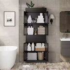 Rattan Kitchen Pantry Storage Cabinet,Cabinet,69 Freestanding Cupboard Cabinet with Drawer with Doors and Adjustable Shelves for Bathroom