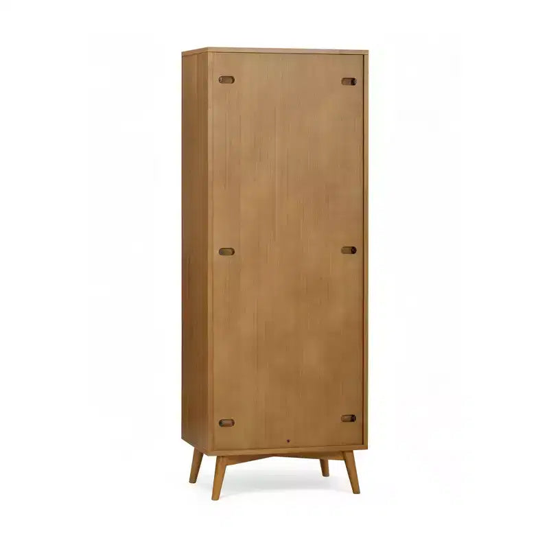 Teamson Home Tremolo Modern Boho Linen Storage Cabinet with Solid Wood & Contemporary Fluted Fronts