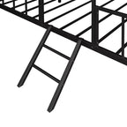 Metal Platform Bed Frame Twin Size Low Tree House Bed with Slatted Support for Toddlers Teen Boys Girls