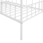 Metal Platform Bed Frame Twin Size Low Tree House Bed with Slatted Support for Toddlers Teen Boys Girls