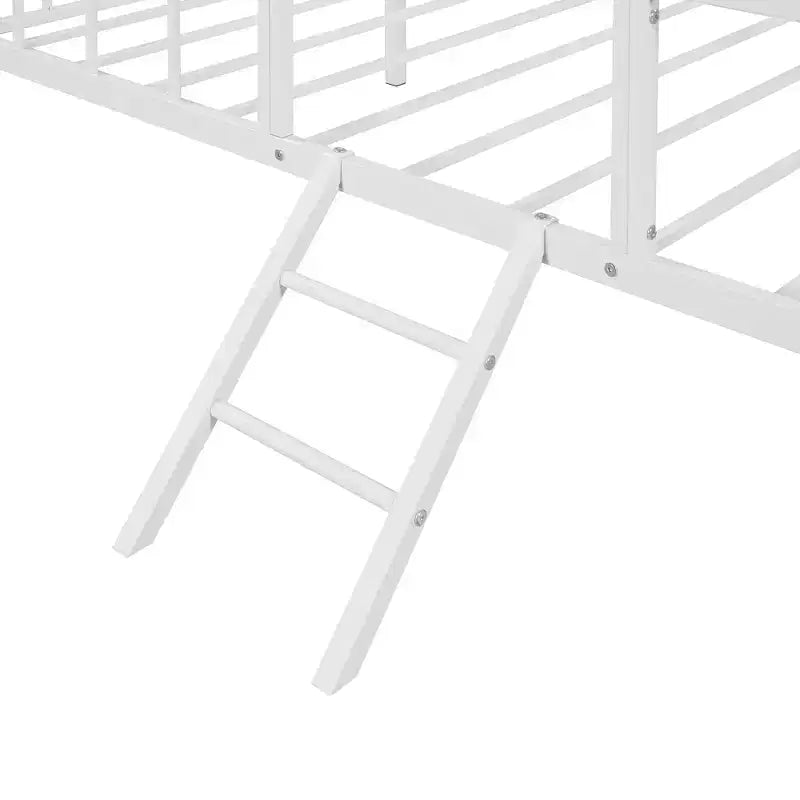 Metal Platform Bed Frame Twin Size Low Tree House Bed with Slatted Support for Toddlers Teen Boys Girls