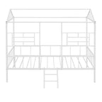 Metal Platform Bed Frame Twin Size Low Tree House Bed with Slatted Support for Toddlers Teen Boys Girls