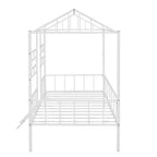 Metal Platform Bed Frame Twin Size Low Tree House Bed with Slatted Support for Toddlers Teen Boys Girls