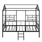 Metal Platform Bed Frame Twin Size Low Tree House Bed with Slatted Support for Toddlers Teen Boys Girls