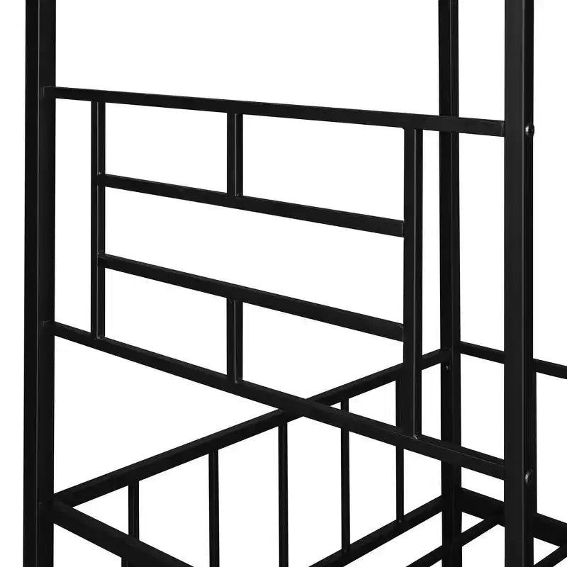 Metal Platform Bed Frame Twin Size Low Tree House Bed with Slatted Support for Toddlers Teen Boys Girls