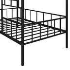 Metal Platform Bed Frame Twin Size Low Tree House Bed with Slatted Support for Toddlers Teen Boys Girls