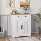 Space-Saving Particleboard Cabinet with Two Doors