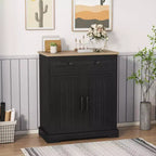 Space-Saving Particleboard Cabinet with Two Doors