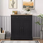 Space-Saving Particleboard Cabinet with Two Doors