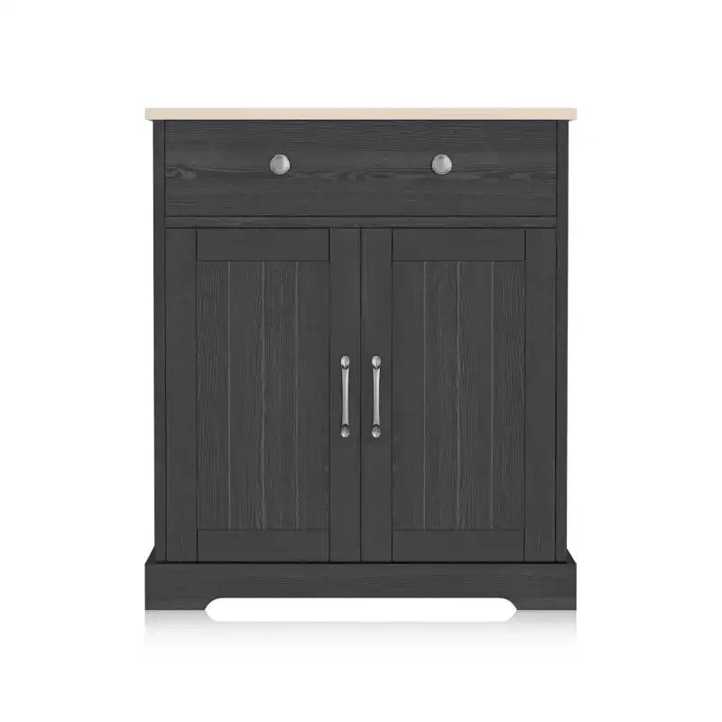 Space-Saving Particleboard Cabinet with Two Doors