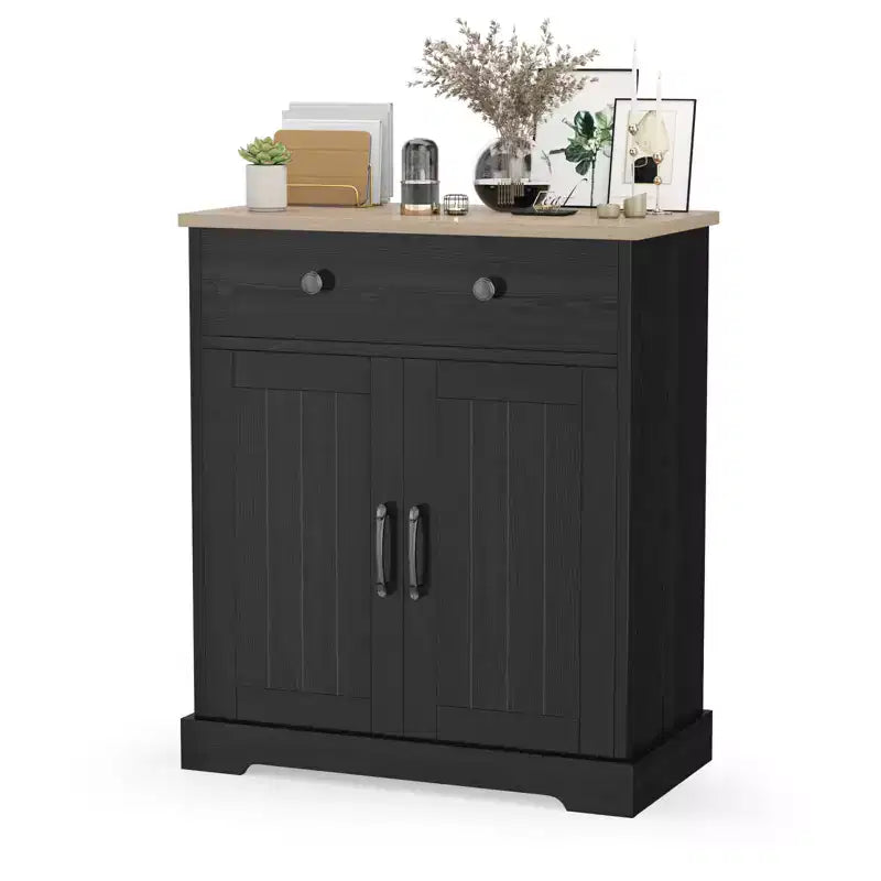 Space-Saving Particleboard Cabinet with Two Doors